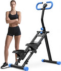 Stair Stepper for Home Gym, Foldable Vertical Climber Workout Machine, Full Body Cardio Machine with Adjustable Handles, LCD Monitor