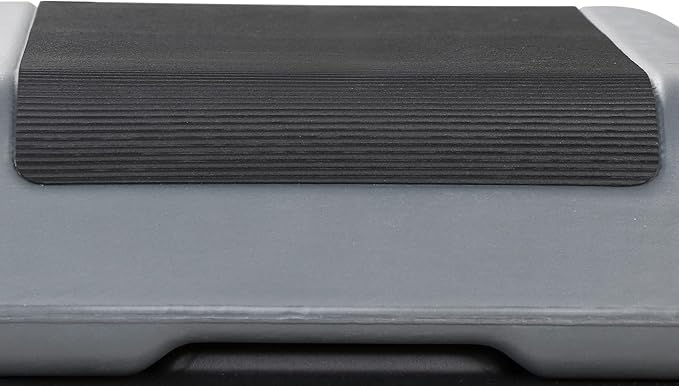 16"x16" Height Adjustable Step Aerobic Platform with 4 Risers, Exercise Workout Stepper for Home Training, Gym Fitness, 4''- 6'' - 8''-10''-12''