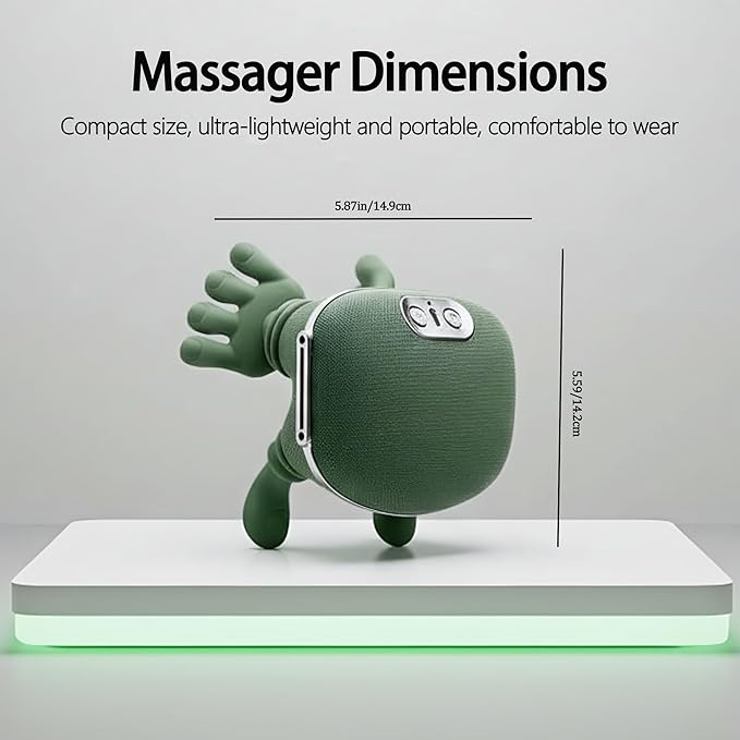 Hand Neck Massager with Fingers, Neck Massager with Hands, Wireless Portable Design, Type-C Charging, 4d Kneading Massage, Deep Tissue Neck Massage, for Home and Office Use