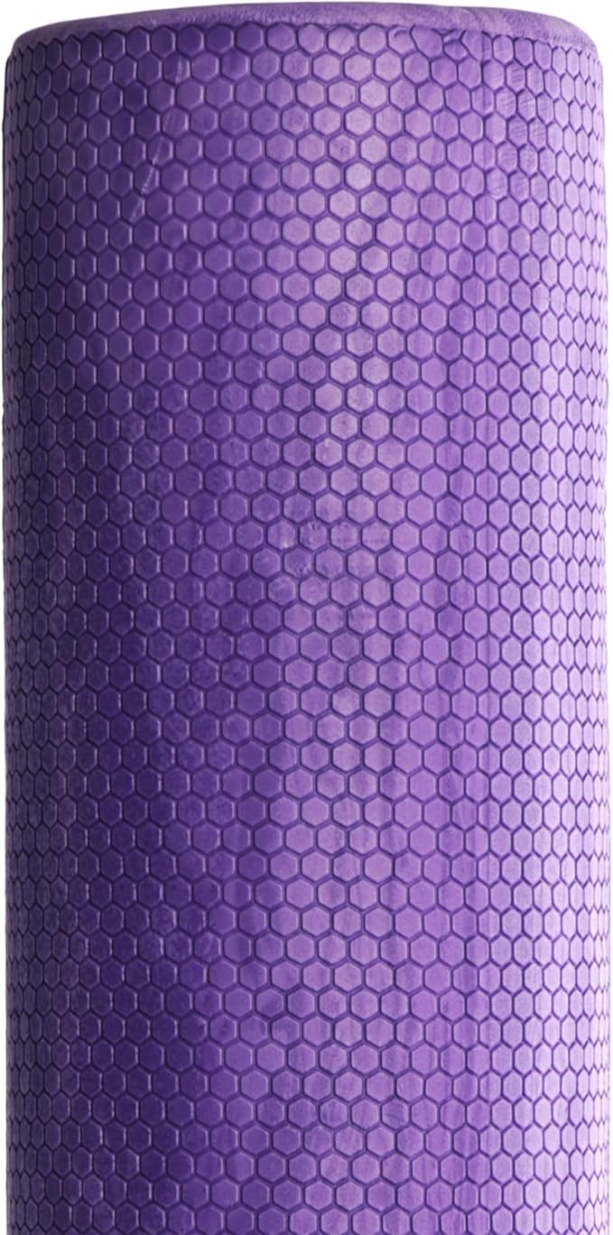 OPTP PRO-Roller Standard Density Foam Roller – Medium Density Foam Roller for Physical Therapy, Pilates, Yoga Foam Roll Exercises, and Muscle Recovery - Purple 36" x 4"