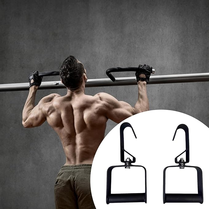 2X Pull up Handles Exercise Machine Attachment Non Slip LAT Pulldown Handle for Strength Training Resistant Bands