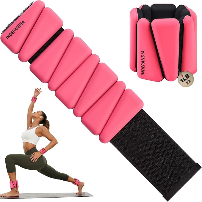 Wrist Ankle Weights for Women & Men, 2lbs/4lbs Adjustable Weighted Bangles to Boost Calorie Burn & Strength, Arm & Leg Weights for Pilates, Yoga, Walking, Barre, Gym & Home Workout