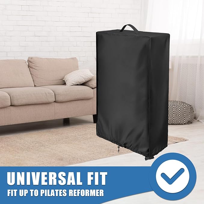 Cover for Pilates Reformer,Waterproof Dustproof Reformer Pilates Machine Cover,420D Foldable Pilates Reformer Machine Cover with Windproof Drawstring for Home Gym Indoor-25 L x 15" W x 45" H