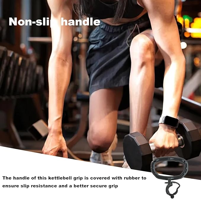 Kettlebell Handle Attachment, Adjustable Fitness Tool, 19x21cm, Converts Dumbbells Into Kettlebells, Home Gym Exercise Equipment, Strength Training Accessory, For Weightlifting Workouts