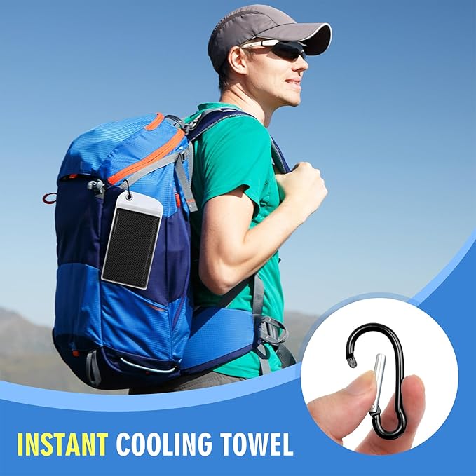 4 Pack Cooling Towels (40"x12"), Soft Breathable Cooling Towels for Neck and Face, Microfiber Workout Towels for Yoga, Golf, Running, Hiking & More Activities