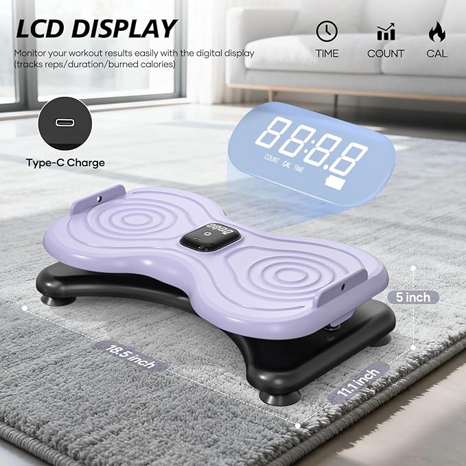 2025 New Waist Twister Machine Exercise,Waist Twister Fitness Tool with LCD Display& Resistance Bands for Core Exercise,300LB Home Gym Equipment for Slim Waist & Belly Fat