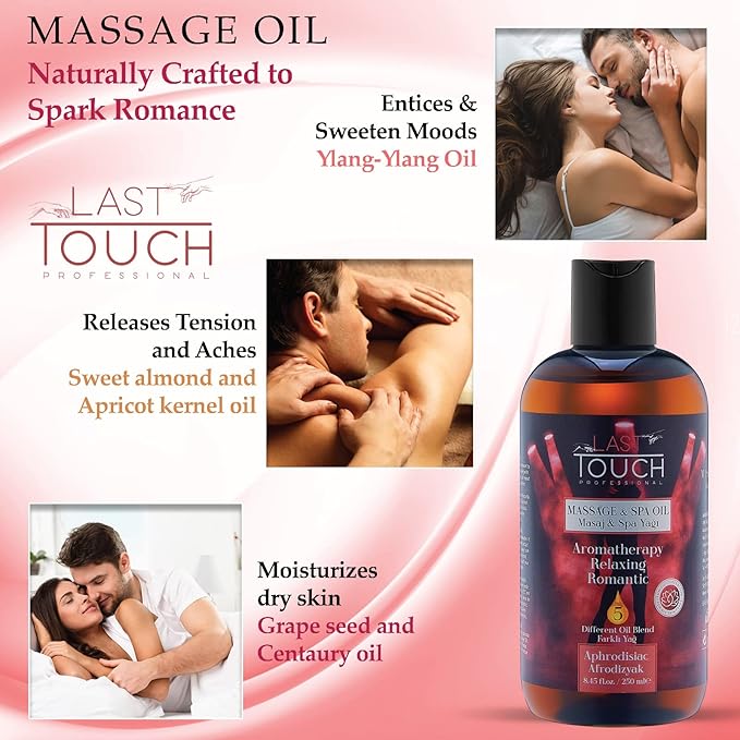 Aphrodisiac Massage Oil - Massage Oils for Date Night - Massage Oil for Massage Therapy - Aromatherapy Oil for Intimate Moments - Aphrodisiac Massage Oils 8.45 Fl Oz.