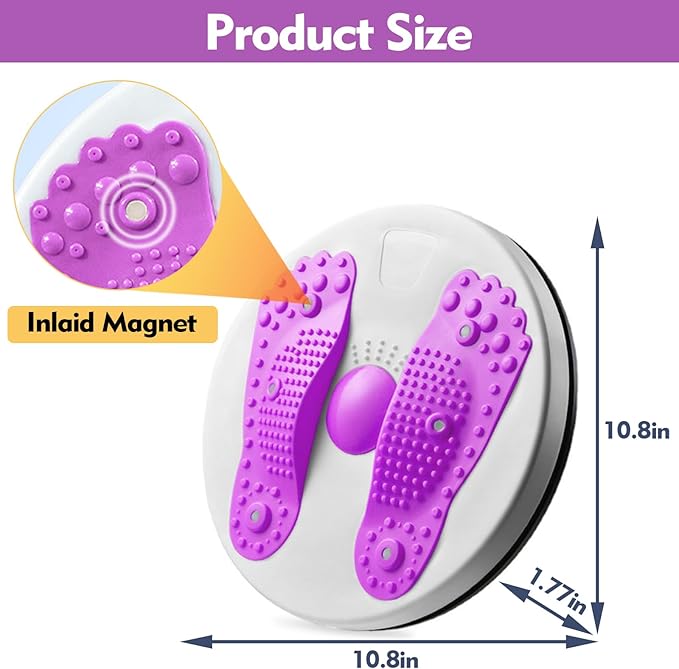 Twister Board for Exercise Waist Twisting Disc with Handles Ankle Body Aerobic Exercise Waist Twisting Machine Exercise Twist Board With Foot Massage