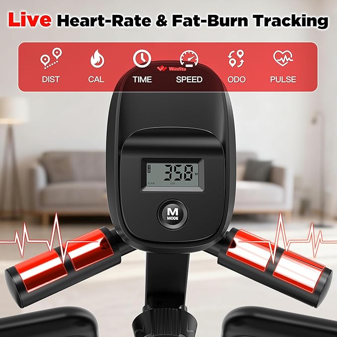 Elliptical Exercise Machine for Home Use, Elliptical Machine with Hyper-Quiet Magnetic Drive System, 14-Level Resistance Adjustment, 15.5IN Stride, 300LBS Weight Capacity, Tablet Holder