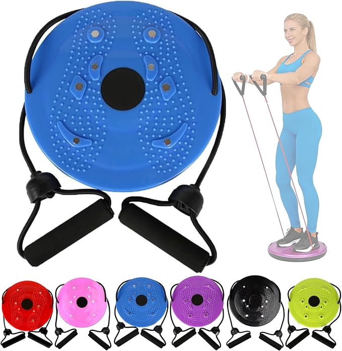 Waist Sculptor, Twister Board with Handles and Pull Rope, 2026 New Waist Twisting Disc for Core Workout, Body Shaping Exercise for Abs, Legs, Buttocks, Hips, Home Gym Fitness Equipment for Women