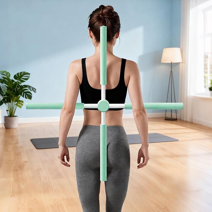 Yoga Postures Stick for Women – Humpback Correction Tool, Aligning Aid, Adjustable Spine & Neck Support, Daily Sitting Exercise | Portable Back Straightener Office, Home, Travel, Practice
