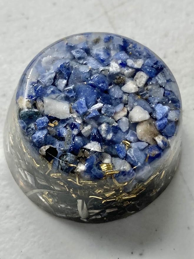 Sodalite Orgone Generator Energy Accumulator 528Hz/7.83Hz/Advance Harmonics Many Beautiful Ingredients and Colors! (Sodalite)