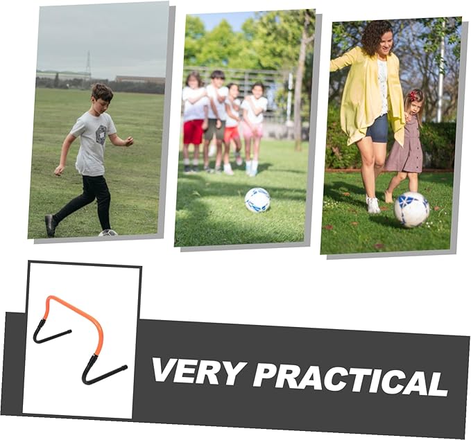 Wear-Resistant Plastic Agility Hurdle Adjustable Speed Training Equipment for Soccer Outdoor Practice with Stable Base for Core Strength and Football Drills