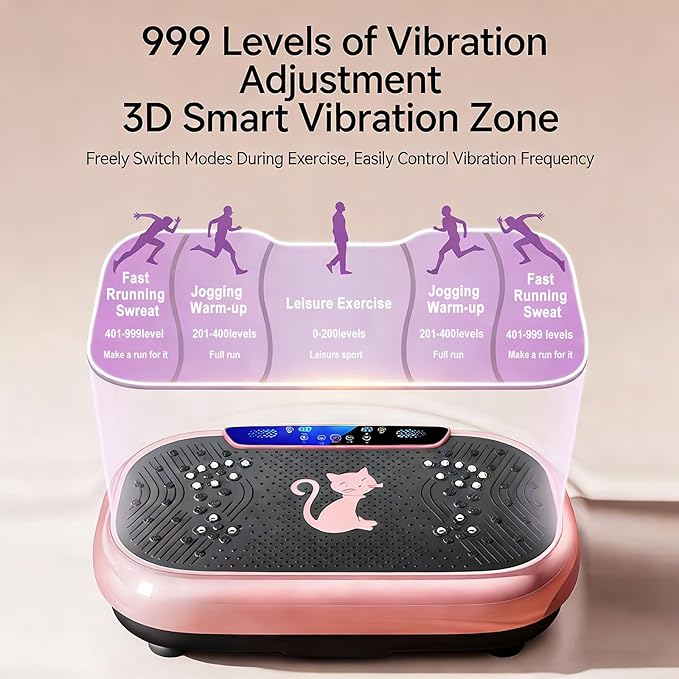 Vibration Plate Exercise Machine for Lymphatic Drainage,Weight Loss,600 Lbs Capacity,Whole Body Sonic Vibration Plate with Magnet Fitness Workout for Men Women Elderly