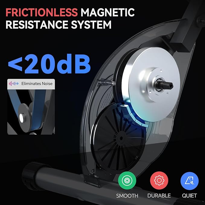 Foldable Exercise Bike Stationary Bikes for Home, 5 IN 1 Indoor Workout Bike, Cycling Bike with 16-Level Quiet Magnetic Resistance, 6.6 LBS Flywheel and 300LBS Capacity for Senior and Home Workout