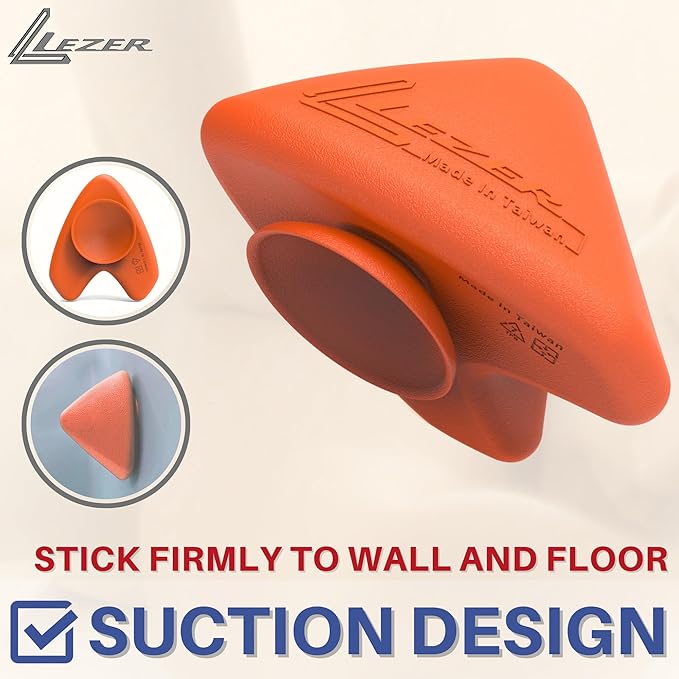 LEZER Large Trigger Massage Point, Manual Massage Ball, Hip Hook, Muscle Knot Release Tool, Deep Tissue Relief, Hip Flexor Iliacus Back Psoas Hand Foot Myofascial Physical Therapy, 3.5 inｘ3 in, Orange