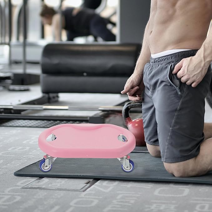 Quiet Fitness Abdominal Training Disc with Comfortable Handle Core Sliders for Home Gym Rolling Workout Equipment for All Levels Pink Silent Design