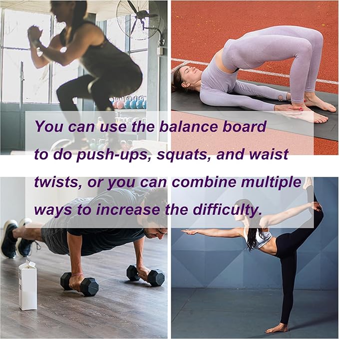 Stability Balance Board for Core Strength and Flexibility Workouts, ABS Plastic Construction