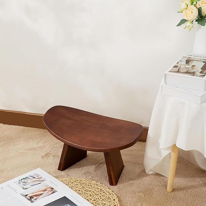 Meditation Bench, Wooden Kneeling Stool, Portable Yoga Auxiliary Stool,Multifunctional Ergonomic Seat with Travel Bag, Detachable Comfort Chair for Yoga, Prayer, Meditation(Small)