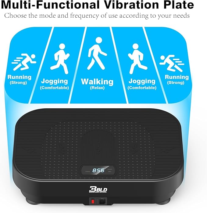 Vibration Plate Exercise Machine, 330LB Full Body Vibrating Plate for Lymphatic Drainage & Weight Management, 200 Speed Vibration Board Workout Platform for Home Fitness