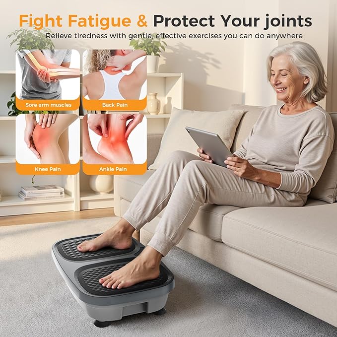 NEWBULIG Vibration Plate, Whole Body Workout, Vibrating Platform with LED Touch Screen & Pull Ropes for Weight Loss & Muscle Toning, Home Gym Fitness Equipment with Remote Control for Women Men