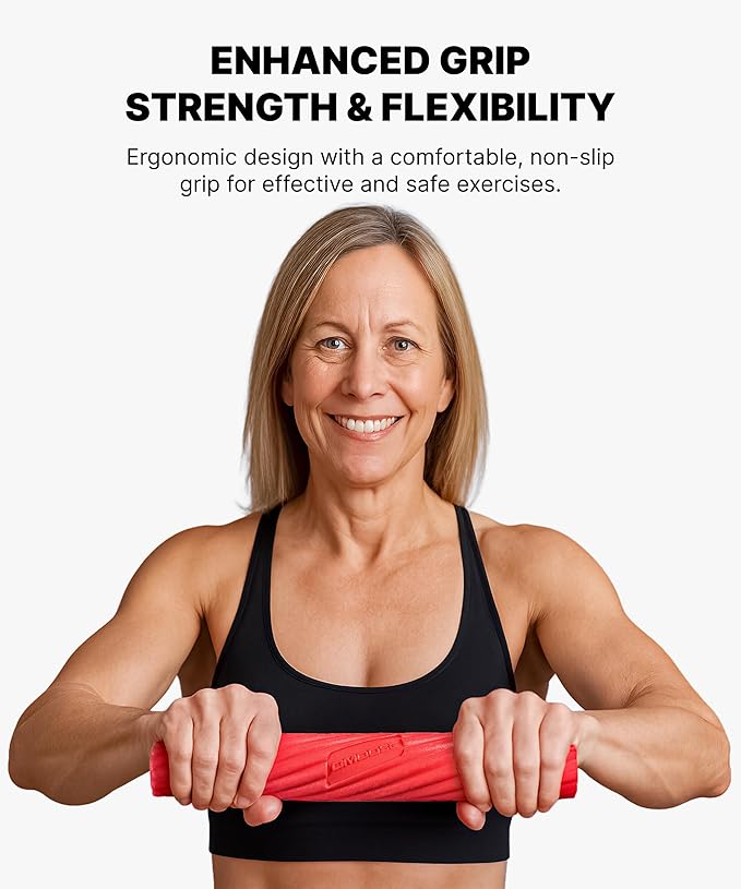 DMoose Fitness Flex Resistance Bar for Physical Therapy - Non-Slip Odorless Material, Exercise Bar for Tennis & Golfers Elbow Tendonitis Relief - Wrist and Forearm Strengthener & Grip Strength Trainer