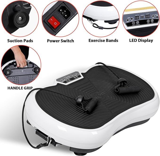 ZENY Vibration Plate Exercise Machine, Whole Body Workout Vibration Fitness Platform for Weight Loss, Toning Wellness, Home Gym Equipment