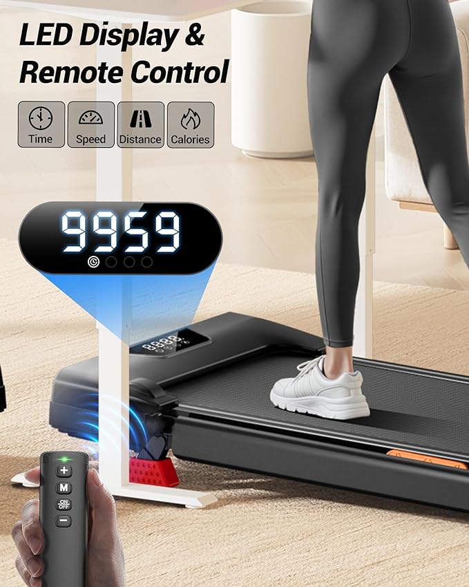 CURSOR FITNESS 3-in-1 Walking Pad Treadmill with 15% Incline 0.6-6.2MPH Foldable Quiet Walking Pad for Home Office 2.5HP Under Desk Compact Treadmill with 300LBS Capacity