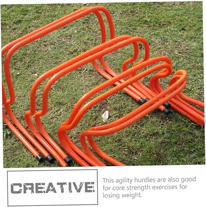 YARNOW 2pcs Plastic Agility Speed Hurdles 15cm Wear-Resistant Running Training Equipment for Soccer Football ’ Obstacle and Plyometric Training