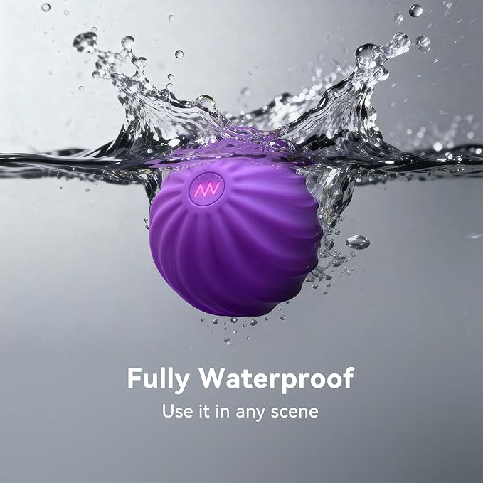 2.4" Mini Electric Vibrating Massage Ball, 10-Speed Fitness Yoga Massage Roller for Palm, Hand, Foot, Leg, Neck, Back, Multi-Directional Massage Ball (Violet)