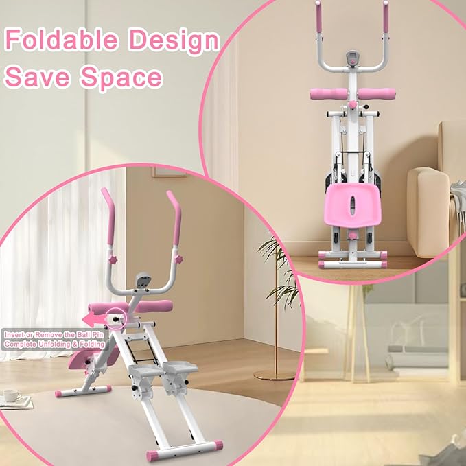 2 in 1 Stair Stepper and Ab Machine,Multifunctional Full Body Workout Machine,dual Track Ab Machine,Upgrade Stairmaster & Ab Trainer Equipment for Home Gym Exercise
