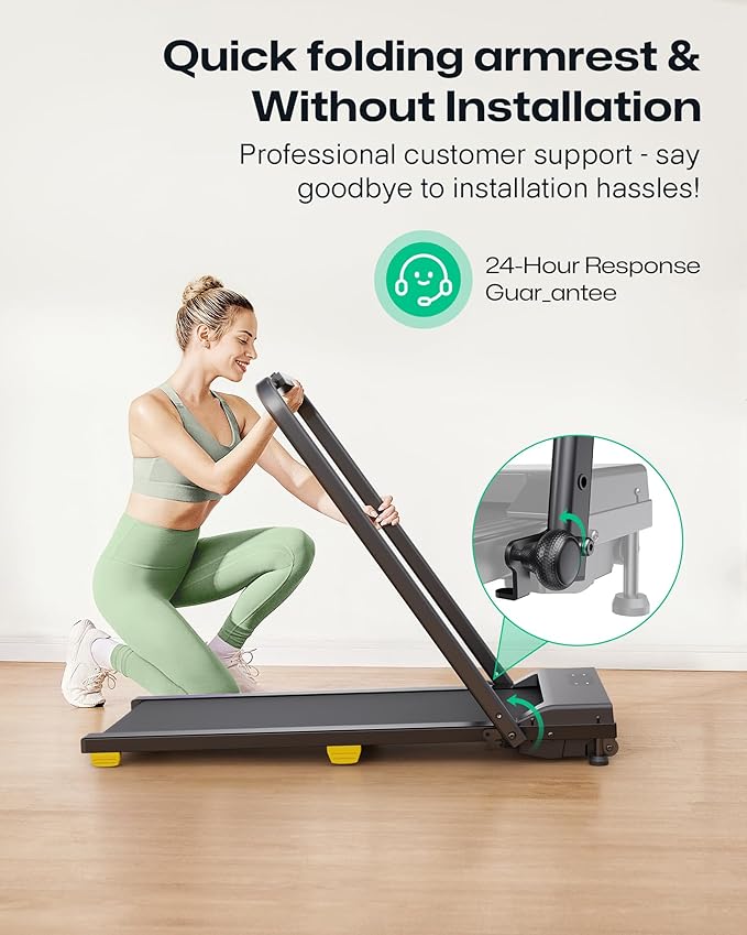 UREVO Walking Pad with Incline, Portable Under Desk Treadmill, 2.5 HP Walking Treadmill Pad for Home and Office, Walking Jogging Running Machine with Remote Control and LED Display