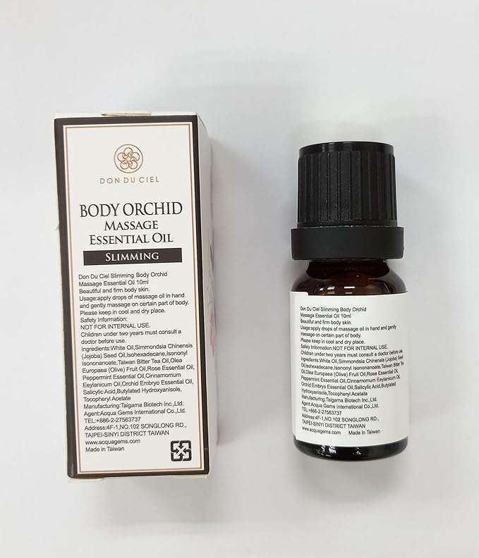 100% Organic Essential Oil Blend for Massage, Home Care, Aromatherapy, Natural Ingredients - Orchid, Cinnamon, Peppermint, Rose, 10ML