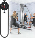 Endless Rope Trainer - Suspension Endless Rope Pulley, Adjustable Resistance Trainer Machine, Closed-Loop Nylon Rope, Cable Machine Home Gym for Grip, Arms Training Red