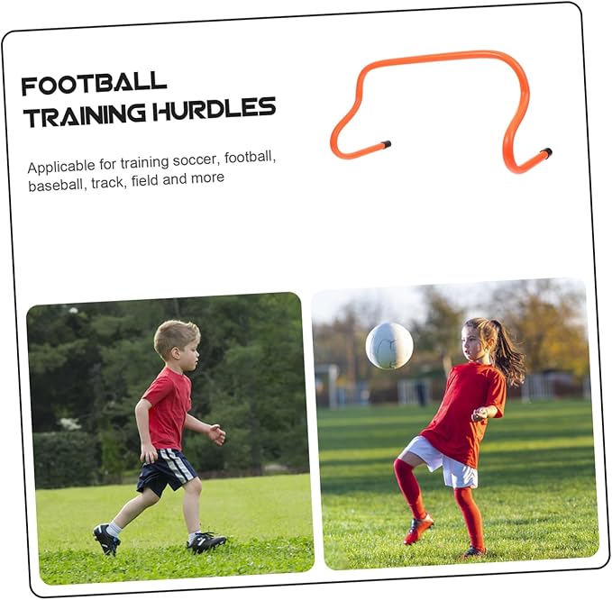 5pcs Lightweight Football Training Hurdles Rack for Agility and Flexibility Training Orange for Athletes to Speed and Performance
