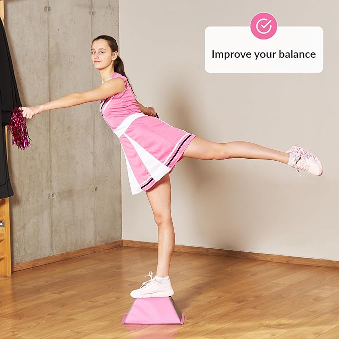 Stunt Trainer Stand for Cheerleading | Portable Cheer Balance Trainer | Stunting Flyer Practice Platform | Lightweight Gymnastics Balance Block | Cheerleading Equipment for Safe Skill Training