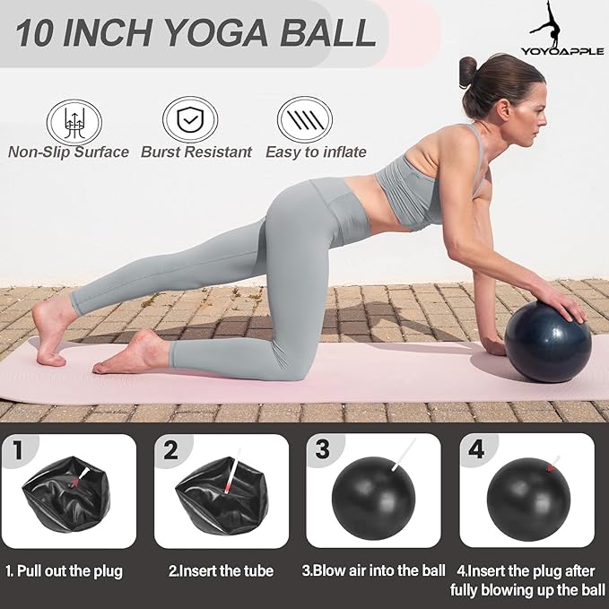 at Home Pilates Essentials Kit for Women,11pcs Pilates Kit for Home Workouts Women,Pilates Kit for Home Workouts Women,Pilates Ball and Ring Set,Pilates Accessories for Home Workouts