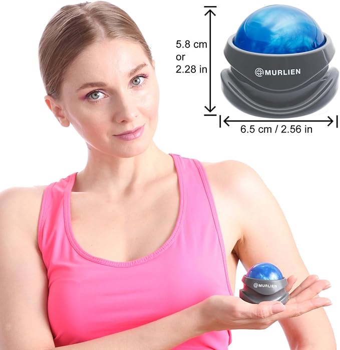 Massage Roller Ball, Tight and Sore Muscles Relief, Manual Massager, Alleviating Shoulder, Arms, Back, Legs, Calves or Muscle Tension