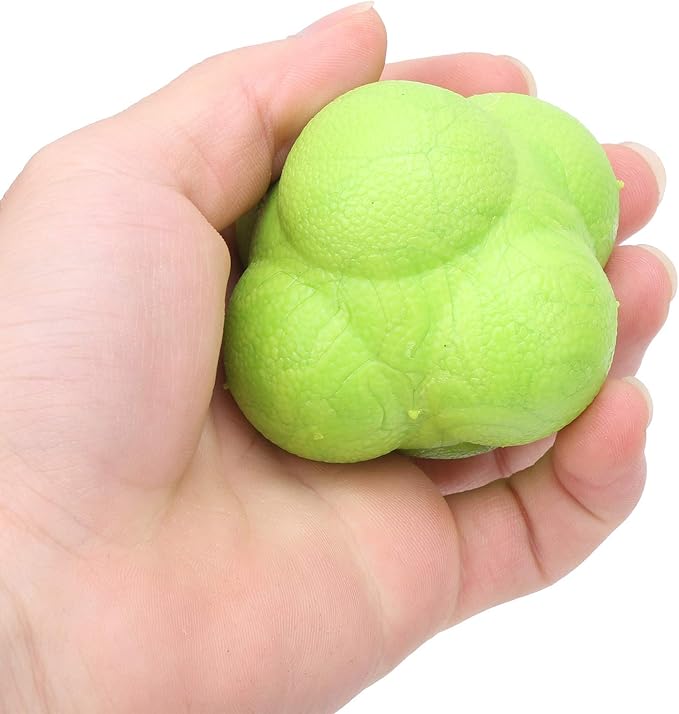 Reaction Ball, 3Pcs Hex Bounce TPR Balls for Hand Eye Coordination Training, Agility Drills for Baseball Football Basketball Soccer