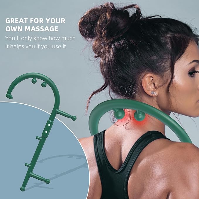 KEINE MARKE Trigger Point Massage Tool Body Deep Tissue Handheld Back, Neck, Shoulder, Leg and Feet Massager Rod, Muscle Release Tool Self Massage Hook Cane for Women & Men