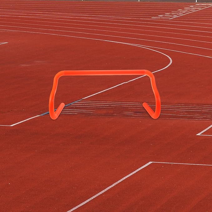 Orange Agility Hurdle PVC Training Rack for Football Strength Speed Drills Weatherproof Sturdy Outdoor Hurdles for Athletes Developing Footwork and Quickness