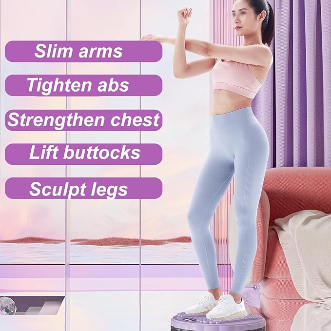 Twister Exercise Machine, Twist Board for Exercise, Non-slip Bottom, Stable Load-bearing Capacity, Quiet Rotation, Suitable for Core Muscle Training