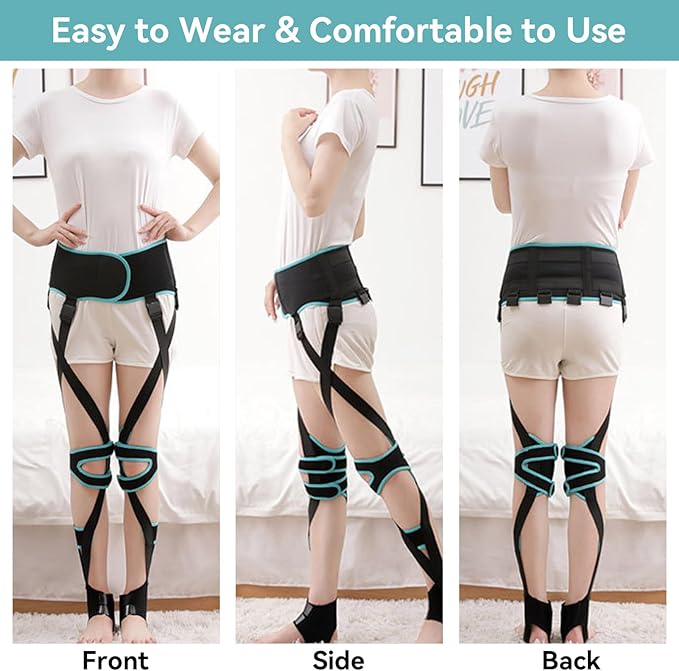 Leg Corrector Strap, High Elasticity O X Type Leg Correction Bandage Legs Posture Corrector Brace Foot Correction Belt for Adults(M(51.2-59.1in))