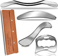 Professional Stainless Steel Muscle Scraper Tool Set, 4-in-1 Physical Therapy IASTM Tools, Manual Massage Bars for Myofascial Release and Tissue Therapy
