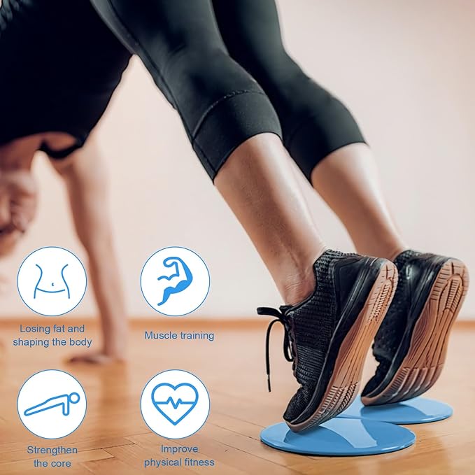 Set of 4 Round Core Sliders for Working Out,17.5cm/6.89In Exercise Core Pilates Sliders,Floor Foot Slider for Exercise