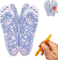 White Reflexology Socks Set,Reflexology Socks with Trigger Point Massage Tool, Acupoint Socks Set, Massage Tools and Equipment