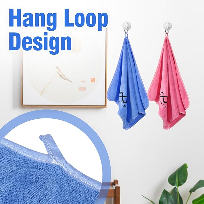2 Pack Microfiber Gym Towels, 380 GSM 15"x31" Bigger Size Super Soft Quick-Drying Towels for Workout, Yoga, Fitness, Sports, Sweat Absorbent & Lightweight