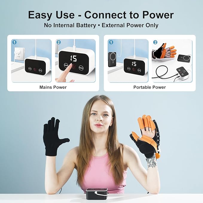 Rehabilitation Robot Gloves for Stroke Recovery Hemiplegia Finger Hand Function Rehabilitation Therapy Arthriti Glove (Right Hand S)