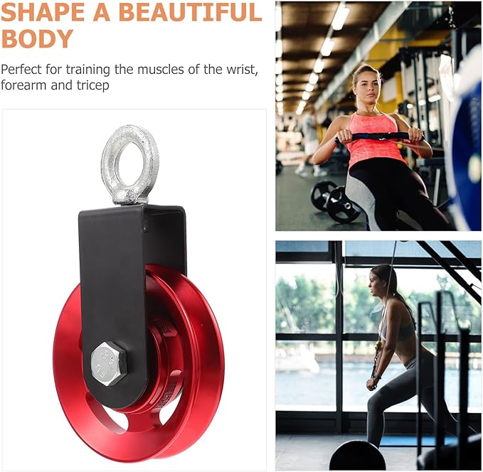 Aluminum Alloy Gym Pulley Wheel Fitness Accessory Silent Lifting Bearing Pulley for Cable Workout and Strength Training Equipment Attachments