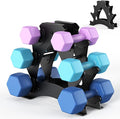 Dumbbell Rack Stand Only - Heavy Duty Weight Rack for Home Gym Organization, Compact Dumbbell Stand for Space Saving, Small Weight Storage for 1-15 LB Dumbbells in Home/Office/Studio